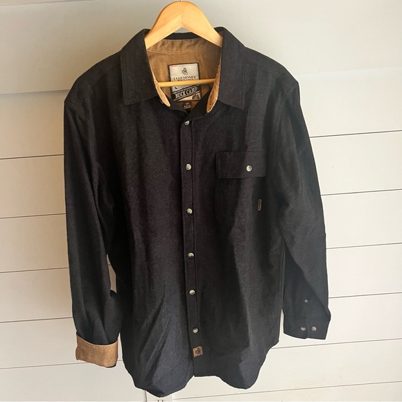 Legendary Whitetails Men’s Buck Camp Heathered Black Flannel Size Large - Picture 1 of 13